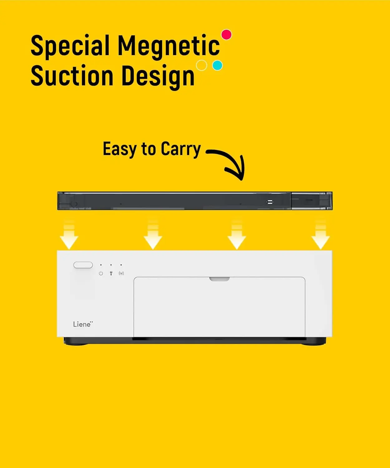 Portable 4x6" Photo Printer with 100 Sheets and 3 Cartridges, Full-Color Instant Prints, Thermal Dye Sublimation Technology, Wi-Fi Wireless Picture Printer for iPhone and Android Smartphones view 4