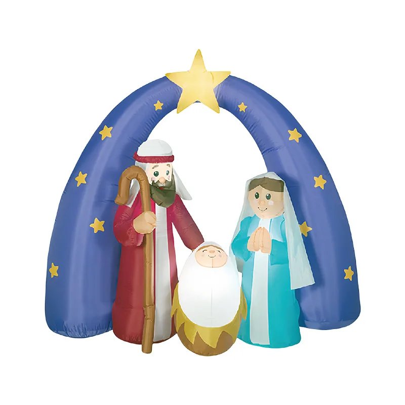 

Jesus' Birth Outdoor Courtyard Decoration Christmas Supplies Outdoor LED Luminous Air Model Ornament