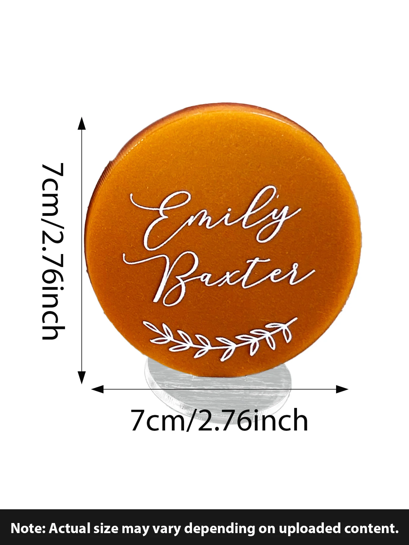 قطعة واحدة من لوحة اسم مخصصة - لافتة مقعد مخصصة باسم PMMA مخصصة، ممتازة وأنيقة لصالونات الأعمال، ملحقات فريدة للاستخدام اليومي #3