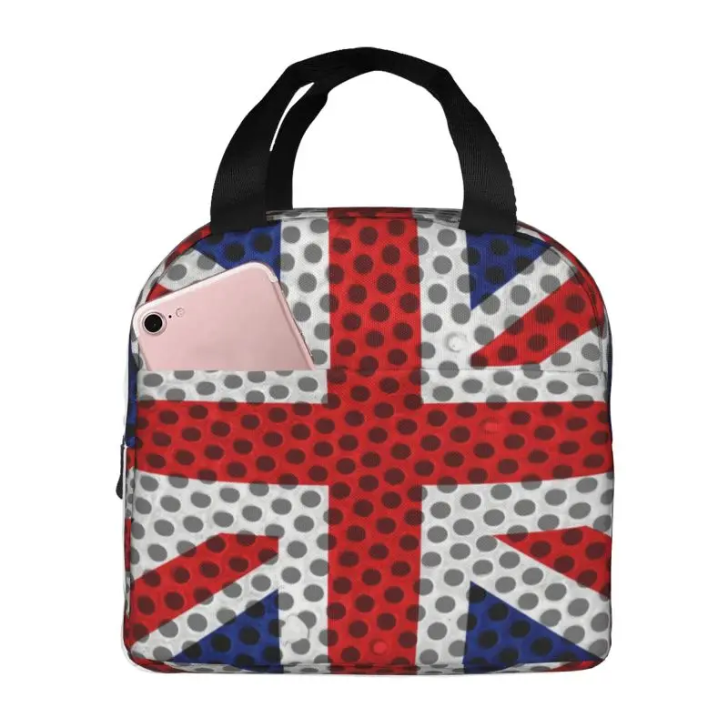 Custom The Union Jack Thermal Insulated Lunch Bags Women National flag of UK Lunch Container for Outdoor Picnic Food Bento Box