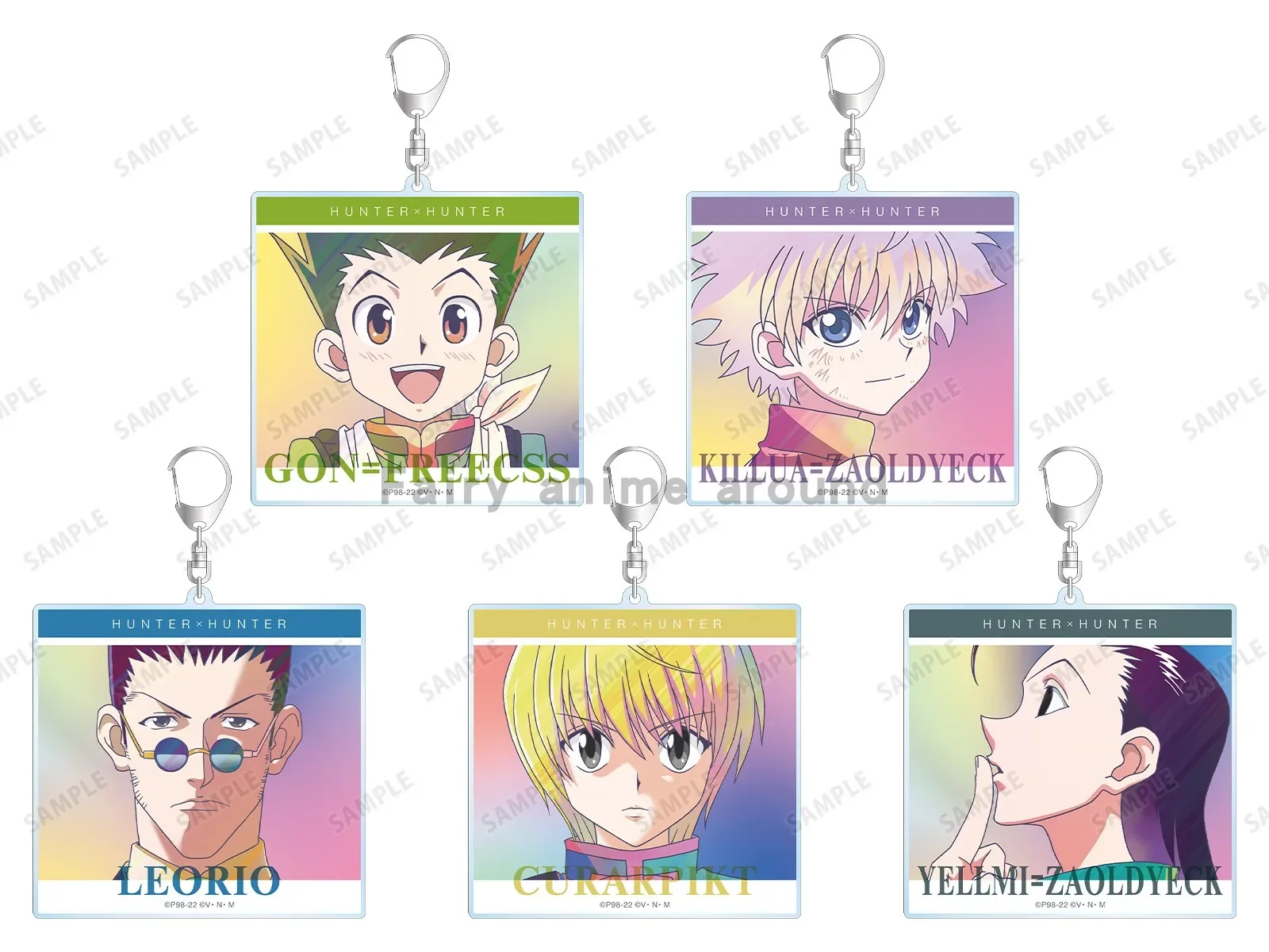 Anime Keychain Doll Curarpikt Leorio Gon Freecss Yellmi Killua Zoldyck Acrylic Keyring Pendant for Gift