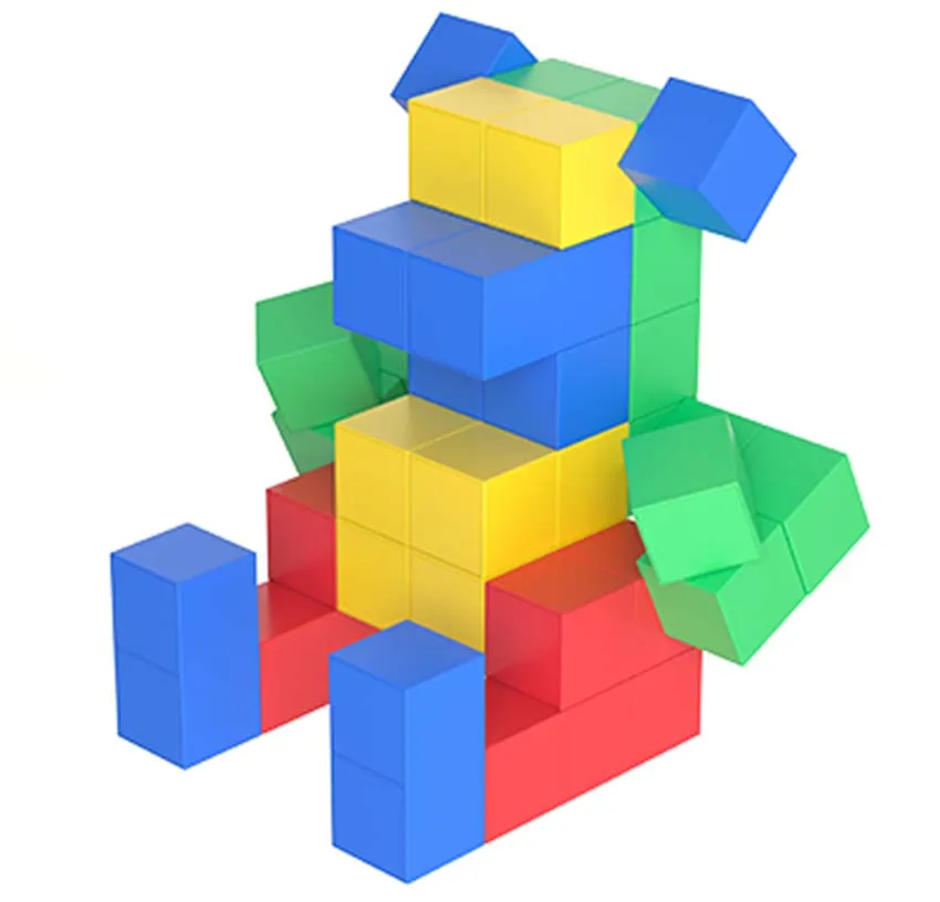 Magnetische blokstartset voor kinderen Klaslokaalbenodigdheden, magnetisch bouwspeelgoed, Montessori-leerspellen voor kinderen vanaf 3 jaar