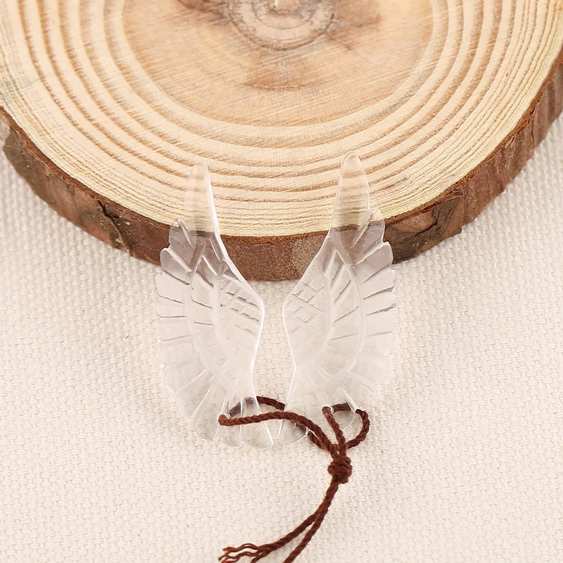 

B&F White Quartz Earring Beads for Jewelry Making, Handmade Natural stones beads, Stones for jewelry Making Supplies