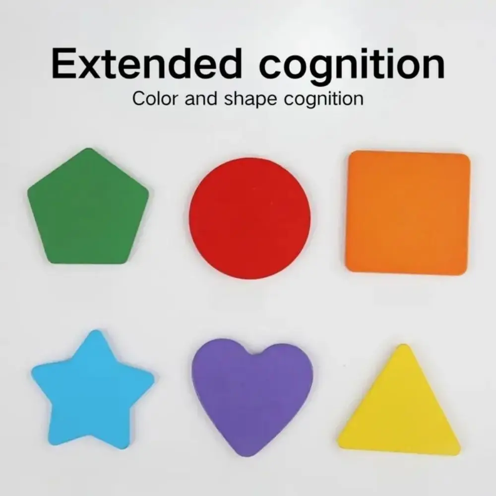 สีและรูปร่างการเรียนรู้Organizerการจําแนกสีไม้การศึกษาการเรียงลําดับของเล่นเล่นSensory Smooth Matchingของเล่น