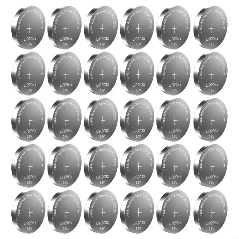 918C 1 セット LIR2032 リチウム電池 40mAh 3.6V ボタン電池長期持続電源