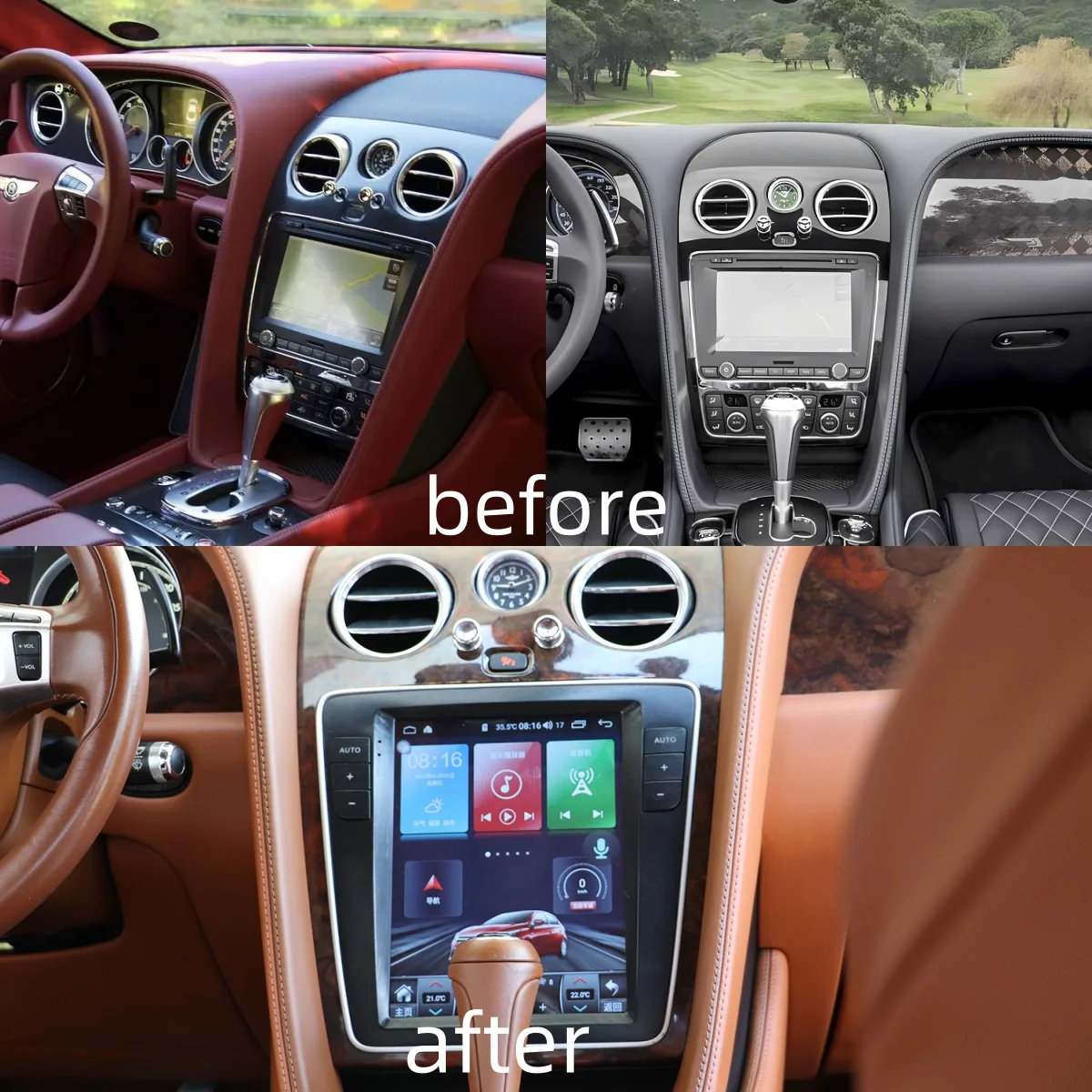 256GB Android 13 Car Radio For Bentley Flying Spur 2014 Stereo Carplay Multimedia Video Player Carplay GPS Navigation Head Unit