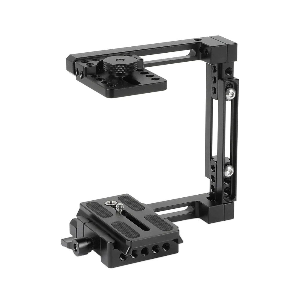 CAMVATE-Kit de media jaula de cámara ajustable con placa QR Manfrotto para Canon, Nikon, Sony, Panasonic, accesorios de estudio de fotografía
