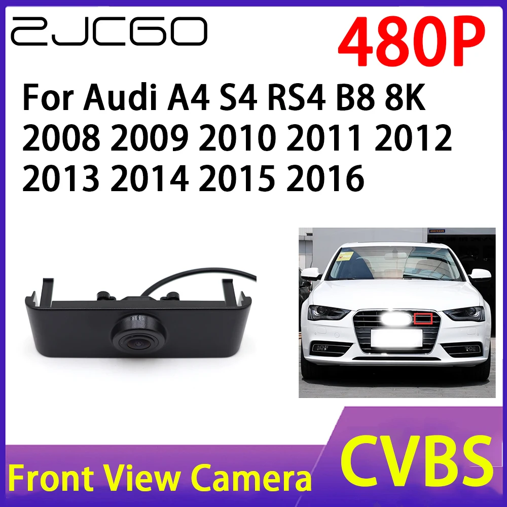 

ZJCGO Front View Camera 480P Waterproof Night Vision CCD for Audi A4 S4 RS4 B8 8K 2008 2009 2010 2011 2012 2013 2014 2015 2016