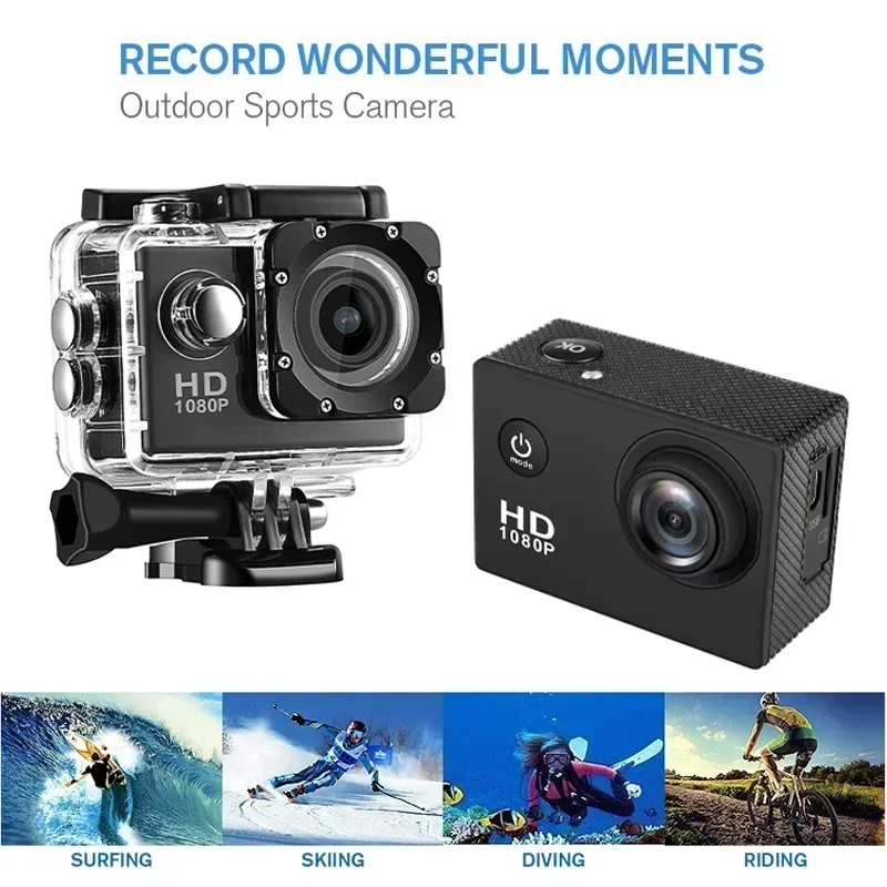 Imagem -05 - Ultra hd Câmera à Prova Dágua 2.0 Inch Camcorder Esportes Wide-angle Cam dv go Car Pro Car Motocicleta Esportes Acessórios Mini Ação