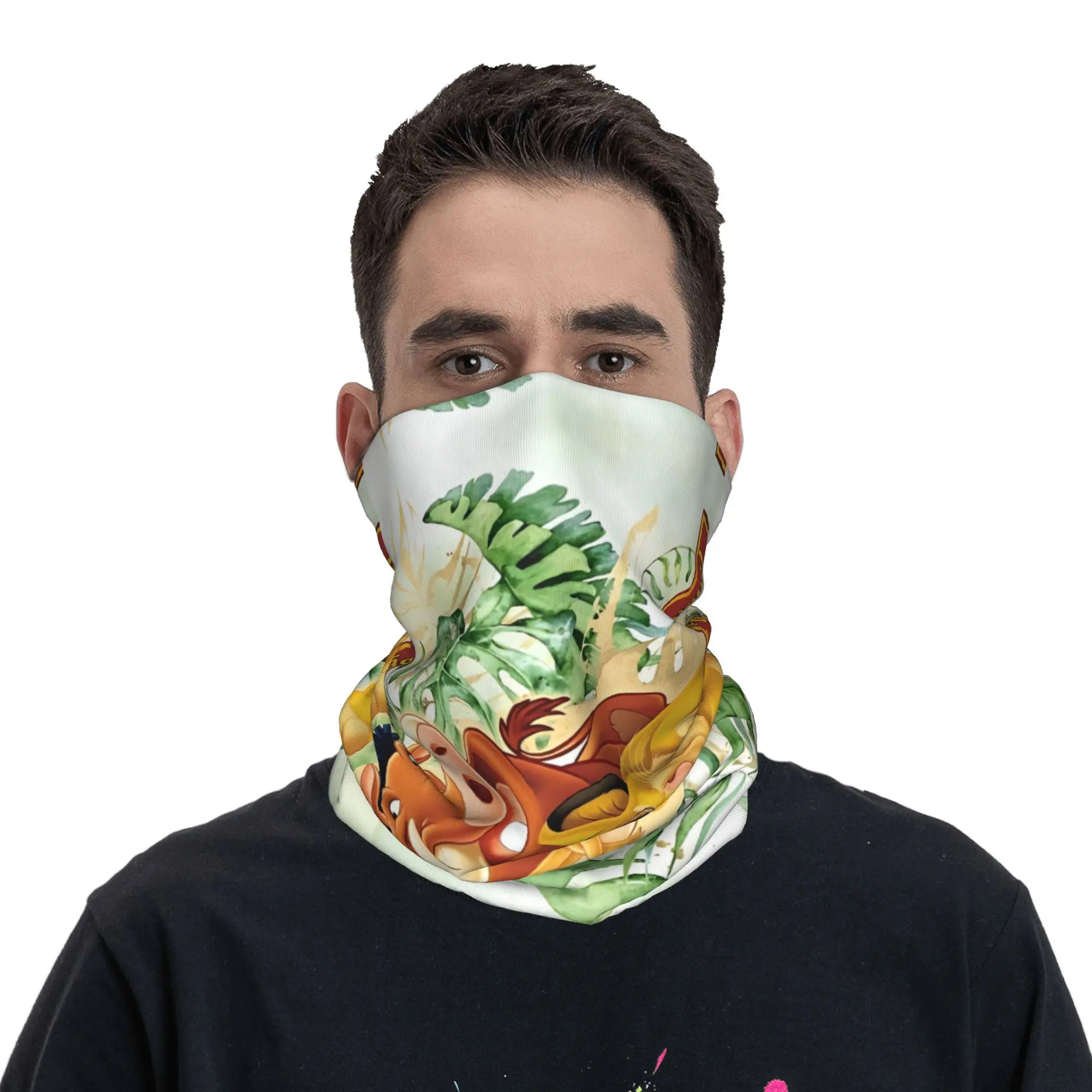 

Lion King Simba Cartoon Balaclava Hiking Camping Kawaii Bicycle Mask UV Soft Bike Tactical Mask Summer Funny Scarf Bandana