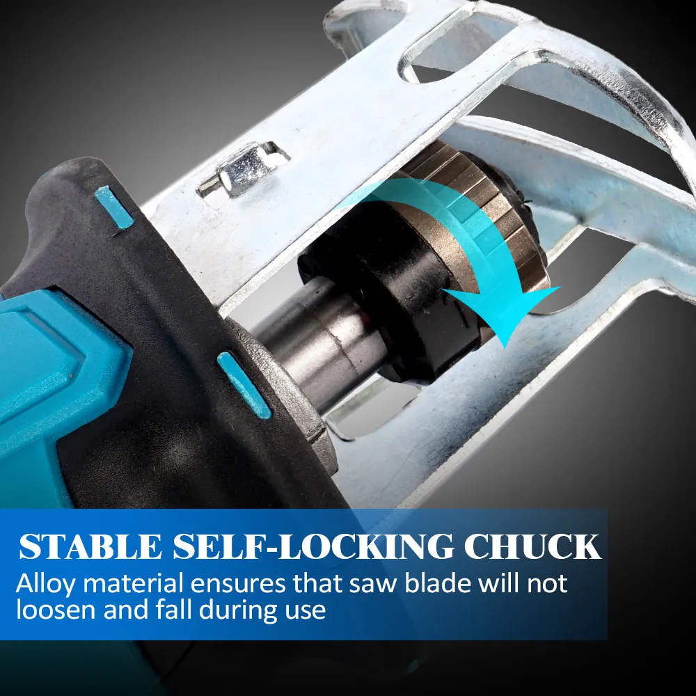 Imagem -04 - Cordless Elétrica Alternativa Saw Velocidade Variável Portátil Saber Saw Madeira e Metal Motosserra Corte para Makita 18v Bateria