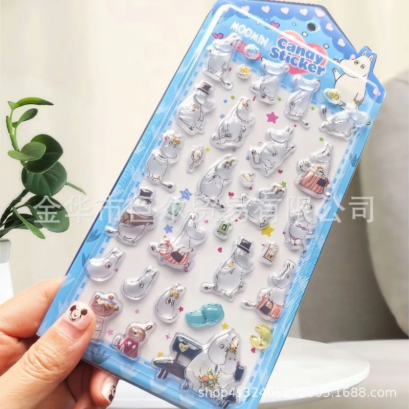 2PCS Hot Kawaii Anime Moomins Series Creativity Sticker Cartoon Cute Exquisite DIY Graffiti Sticker Boys and Girls Gift view 3