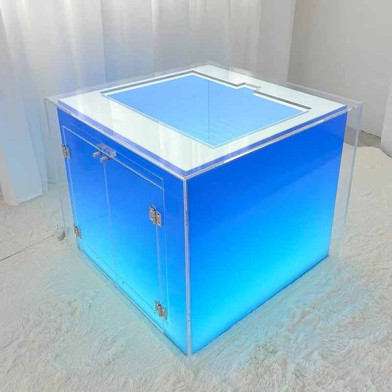 Customize Luxury Thickened Led Light Glow Acrylic Bar Counter Feet Sturdy Furniture Accessories Large Acrylic Table Legs
