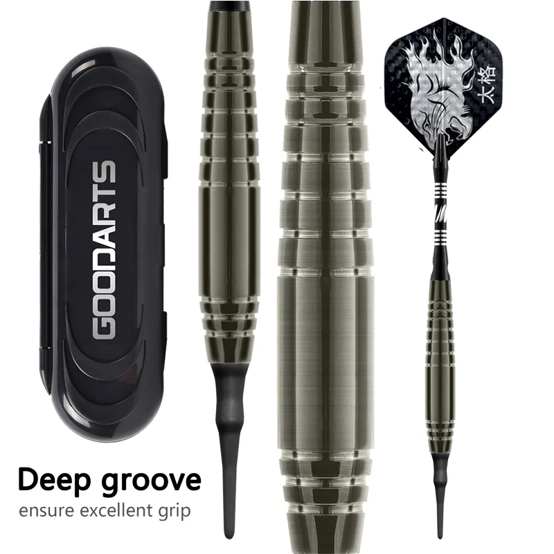 Professional Soft Tip Dart for Electronic Dartboard Star Dart Flights Metal Darts with Plastic Box for Indoor Game Entertainment