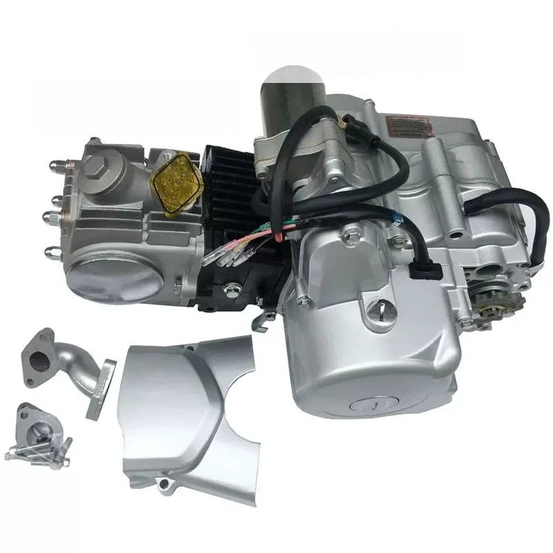 125CC 4 Stroke Semi Auto Engine Motor 4 Speed With Reverse For ATV Go Kart 3 Forward Gears Off Road Vehicle Replacement Motor