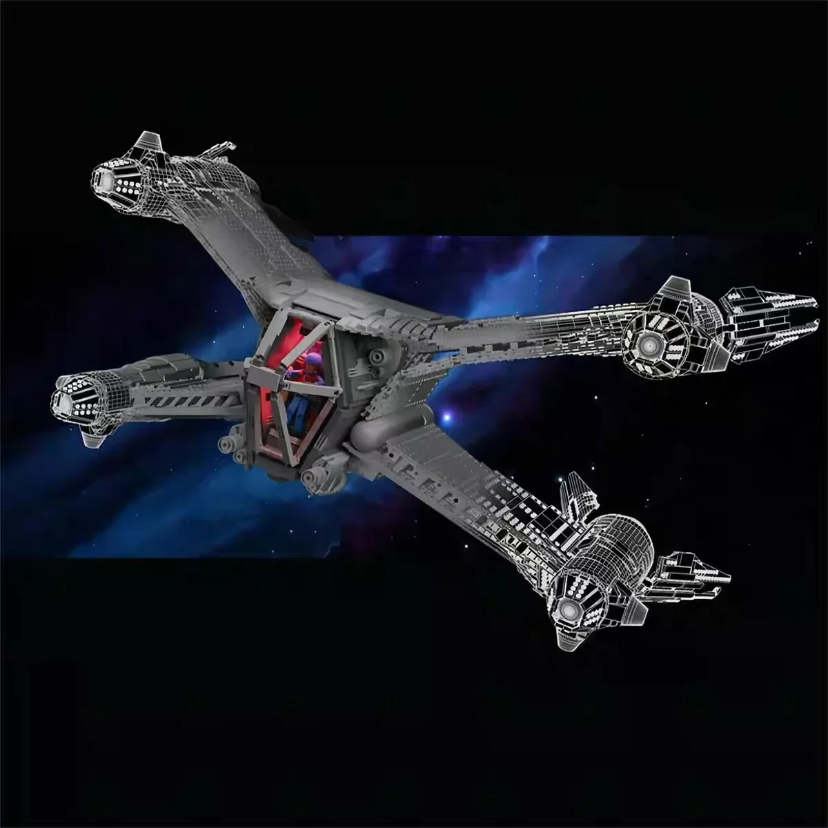 MOC Star Movie UCS Scale SA-23E For Babylons 5 Earth Spaceship Building Blocks Set Aurora Starfury Transport Airship Toys Gifts
