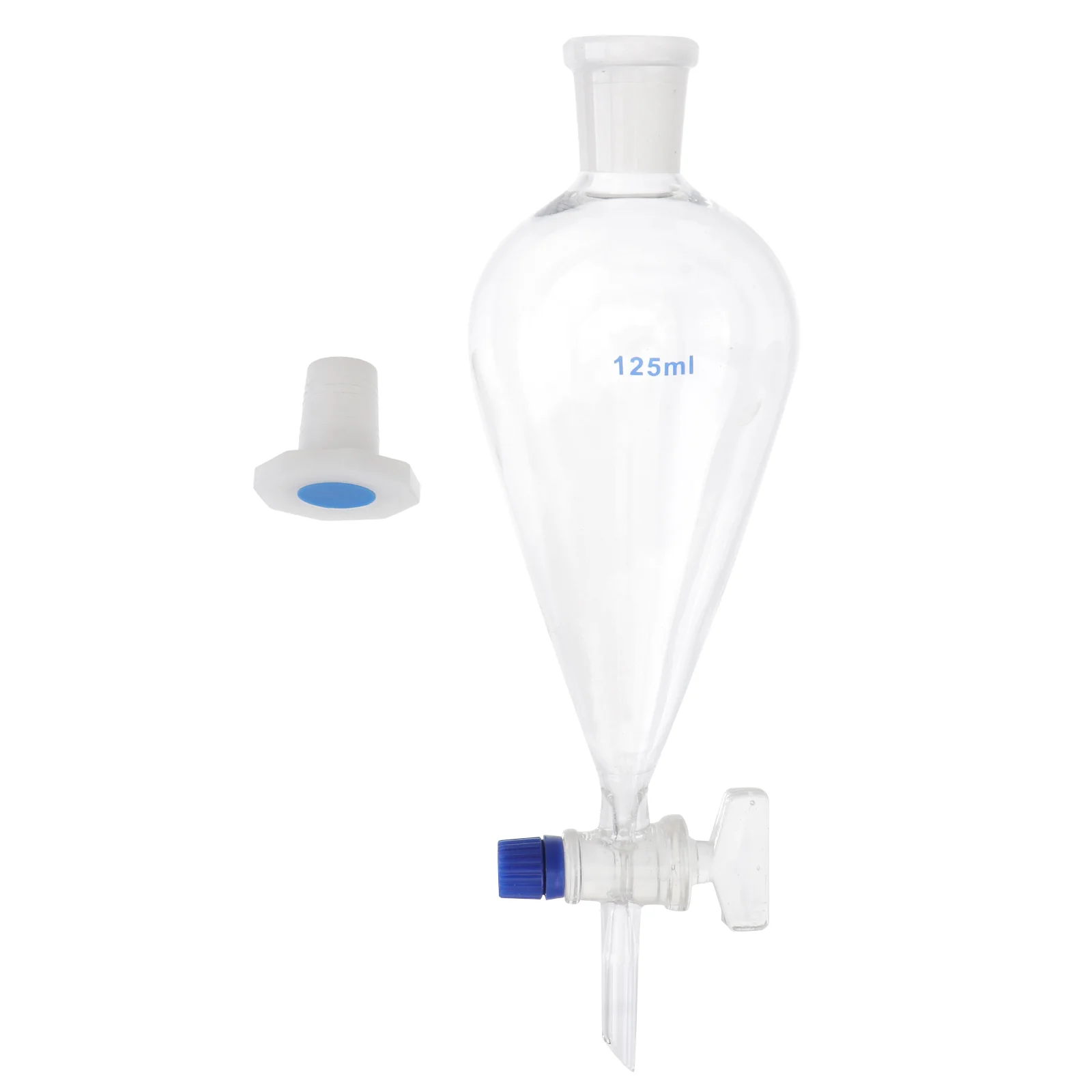 Bracket Flask With Joints And PTFE Plug: 250ml Graduated Glass Separatory Funnel Heavy Wall Conical Separatory Funnel Laboratory