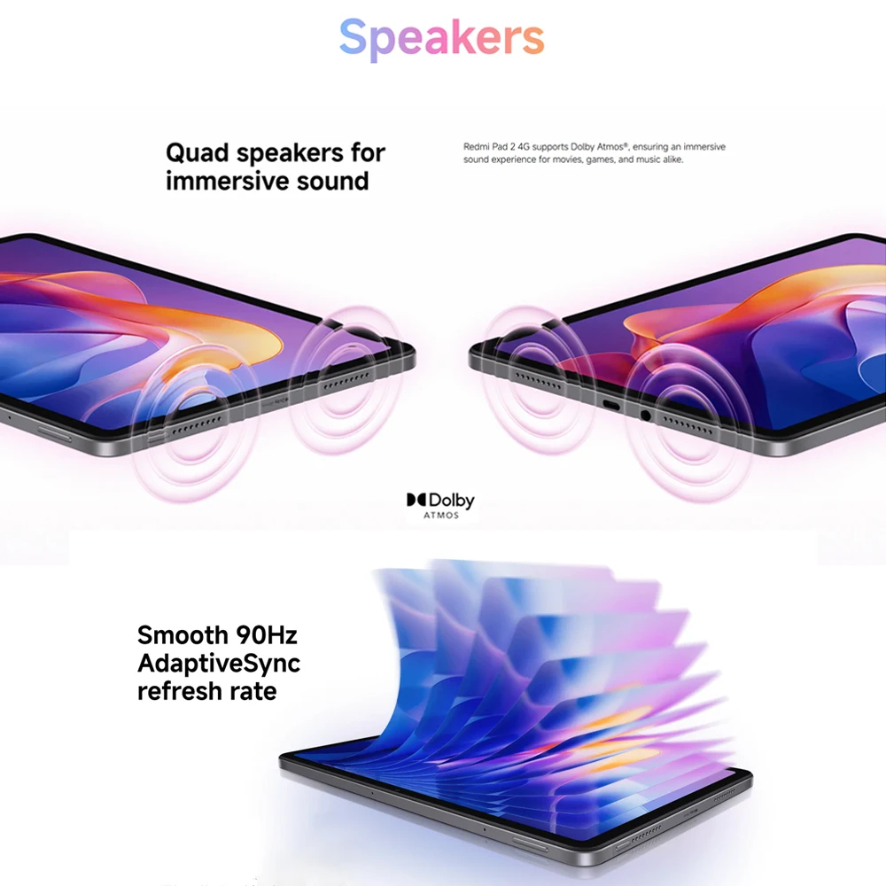 Versione globale Xiaomi Redmi Pad 2 4G Advanced Helio G100-Ultra 11" 2.5K display cristallino Batteria 9000mAh Ricarica rapida 18W