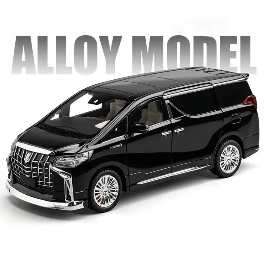 

New 1:18 Toyota Alphard MPV Simulation Alloy Car Model Sound and Light - Suitable for Children's Toys and Collections