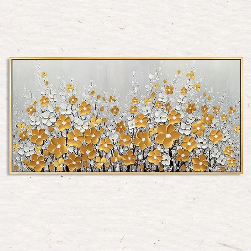 

GATYZTORY 60x120cm Painting By Number Yellow Flowers Drawing On Canvas Large Size Pictures By Number Handwork Wall Home Decor