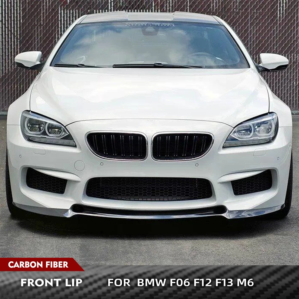 

Car Front Bumper Lip for BMW F06 F12 F13 M6 2013-2018 Carbon Fiber /FRP Black Front Bumper Lip Spoiler Chin Splitter Body Kits