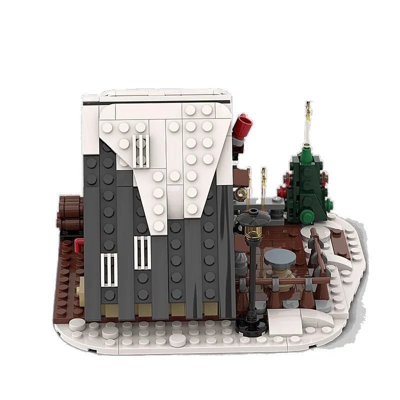 MOC – ensemble de blocs de construction de chalet de noël, fée d'hiver, maison de neige, cabine du pays des merveilles, jouet de bricolage pour enfants, cadeaux d'anniversaire et de noël