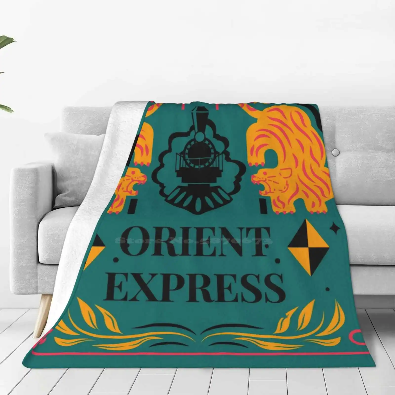 Express Fashion Soft Warm Throw Blanket Christie Agatha Crime Detective Murder On The Express Hercule Poirot Art Books Mystery