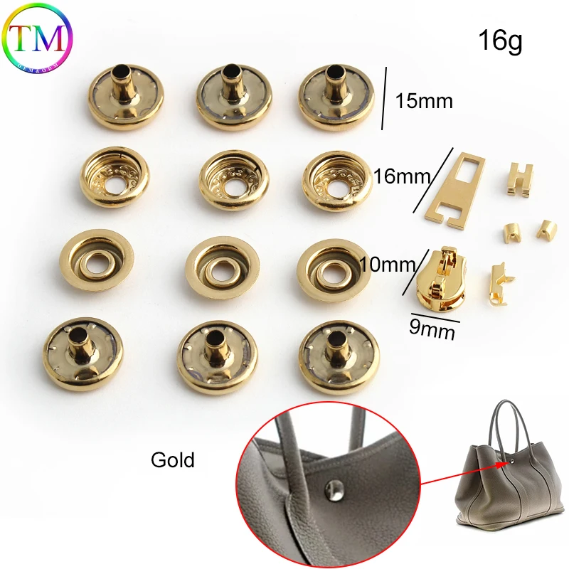 1/5/10Sets Stainless Steel Metal Rivets Stud Snap Fasteners Button Press Studs Leather Bag Clothes Repair Rivet Diy Accessories