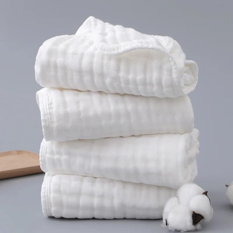 6-layer Swaddle Blanket Baby Cotton Towel Gauze Baby Bath Towel Washed Bubble Cotton Towel Baby Belly Towel