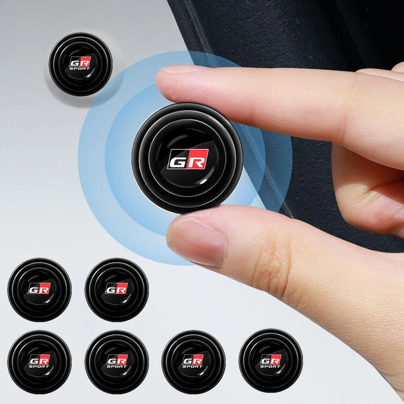 4pcs Car Anti-shock Protection Soundproof Silent Buffer Stickers For Toyota GR Sport RZ RC RS Prius Camry Gazoo Racing RAV4