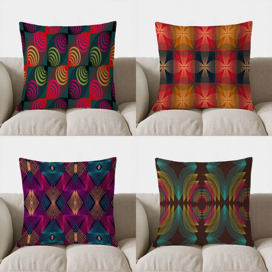 

Home Decor Colorful Geometric Pattern Pillows Pattern Cushion Cover Suitable for Sofa Bedroom Car Pillow Cover