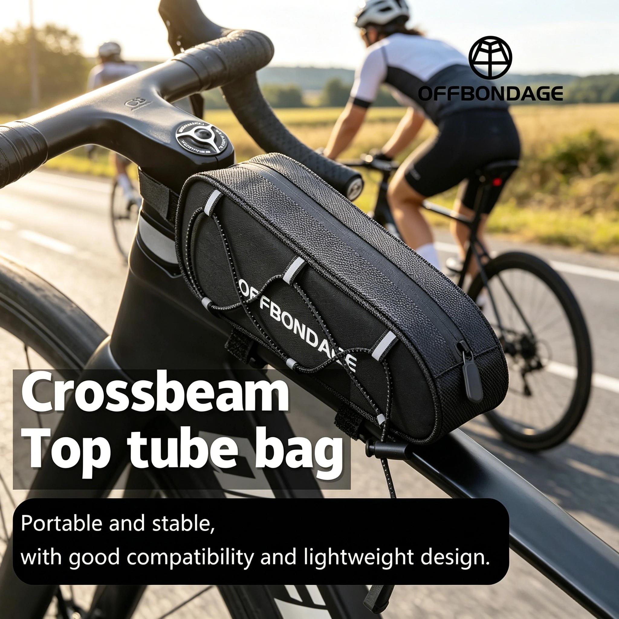 OFFBONDAGE Fahrradtasche, wasserdicht, reflektierend, für den vorderen Oberrohrrahmen, ultraleichte Fahrradtasche, Fahrradtasche, Touren- und Reitausrüstung