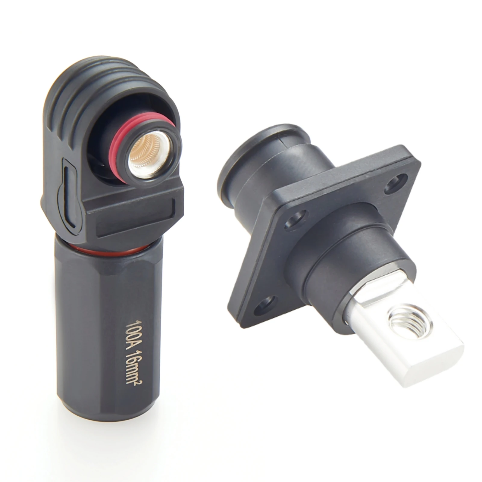 

1 Set Battery Energy Storage Connector 100A 120A 150A 200A 350A High Current HV Right Angle Plug and Socket IP67 Power Connector