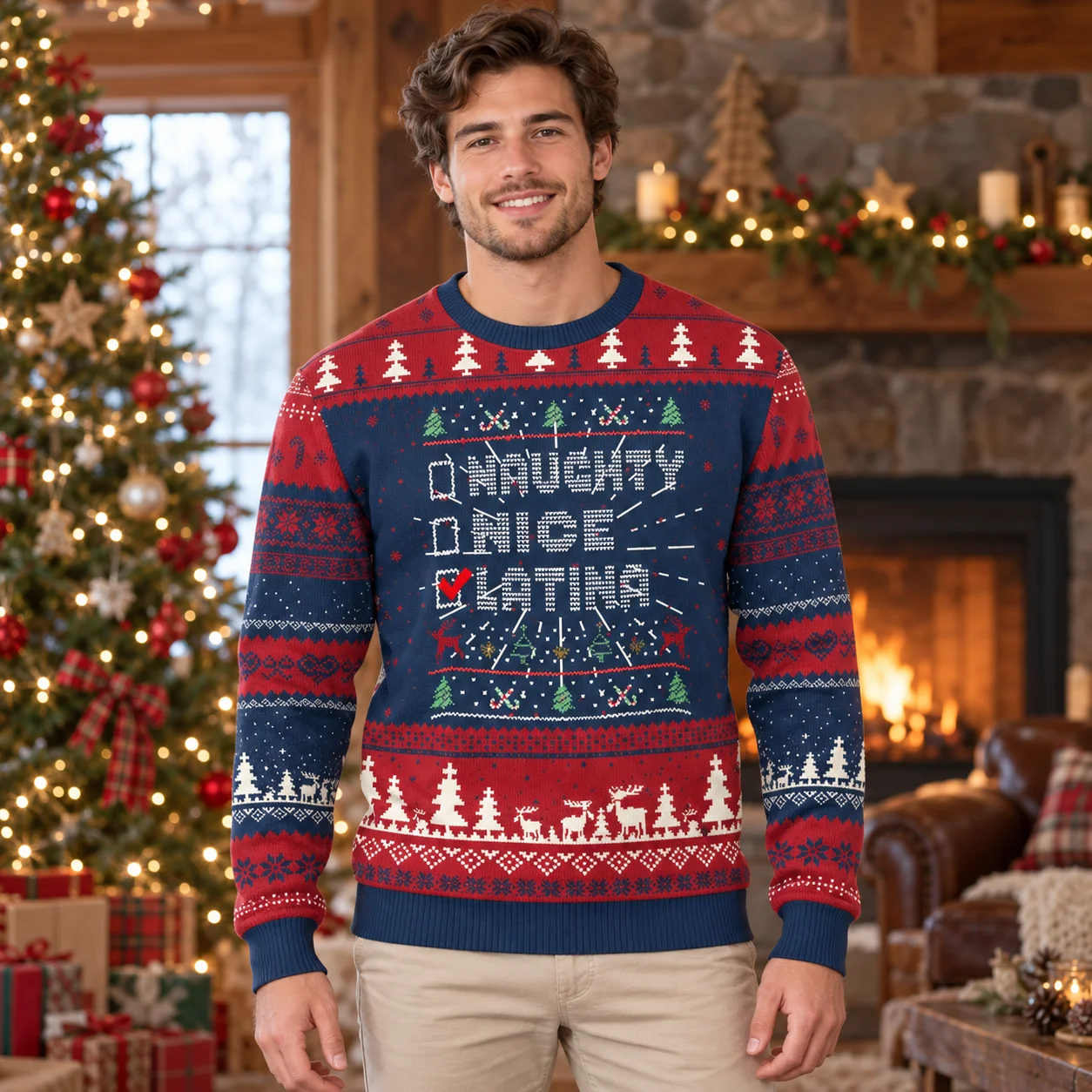 New Let Holiday Humor Dress Up Your Winter Look with an Ugly Christmas Sweater Graphic Long Sleeve Sweaters for Men and Women