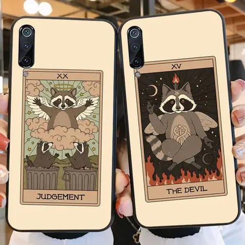 라쿤 아트 타로 휴대폰 케이스, 샤오미 미 5X 8 9 10 11 12 lite pro 10T PocoX3pro, PocoM3 Note 10 pro lite Best5