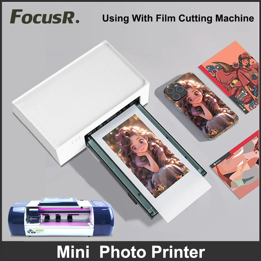 Mini Mobile Phone Color Film Printer Machine For Back Cover Glass Protect Sticker DIY Customize Colorful Photo Picture Printing