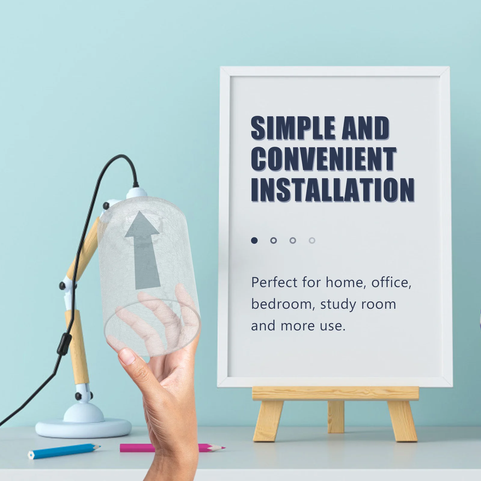 

Cylindrical Lampshade Glass Material Safe Durable Protect Ceiling Light No Dazzling Warm Atmosphere Table Lamp Shade