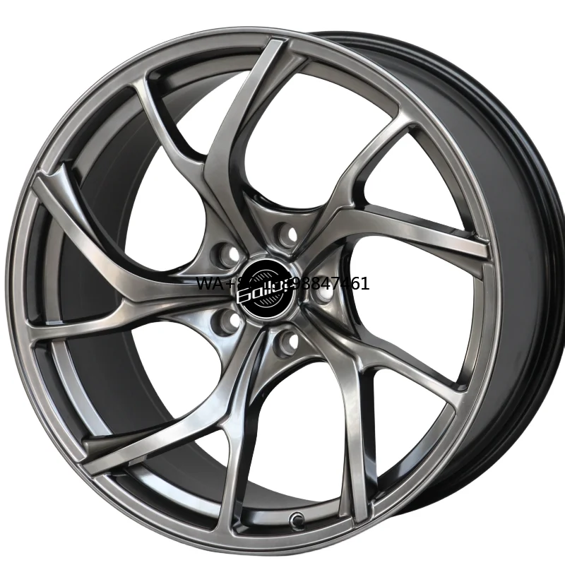 Gallop 18-20 Inch 30-45 New Aftermarket Passenger Car Wheels Aluminium Alloy 100-120mm CB67.1-73.1mm 30mm 100mm Black Finish