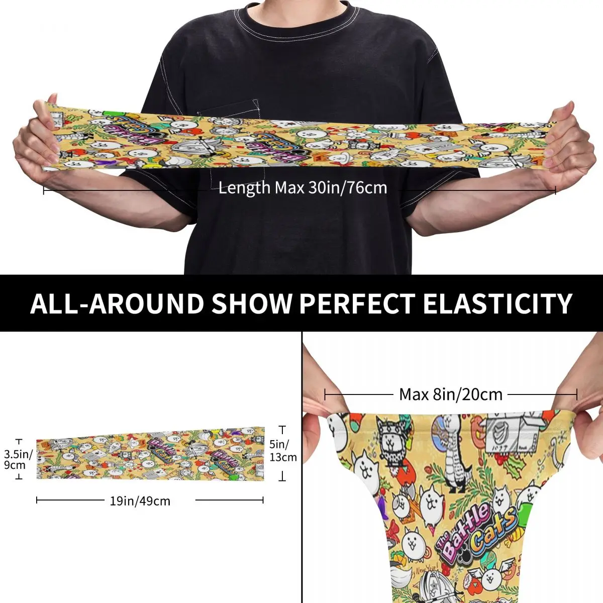 배틀 캣츠 야외 팔토시 자외선 차단 커버 여름 아이스 실크 사이클링 타투 슬리브