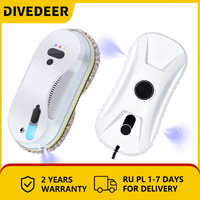 DIVEDEER 240V Compact Window Cleaner Vacuum Cleaner Dual Spray Water Glass Cleaning Robot Electric Window Cleaning Robot