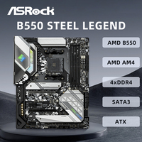 ASRock B550 Steel Legend Motherboard Support Ryzen 9 5900X Ryzen 7 5700X3D 5800X3D CPU 4xDDR4 4733MHz M.2 mATX AM4 Mainboard