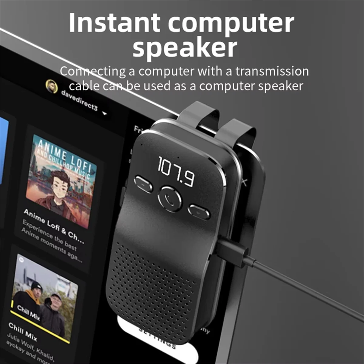 POP-lSun قناع سمّاعات بلوتوث يدوي مجموعة السيارة اللاسلكية استقبال الصوت مكبر الصوت الموسيقى