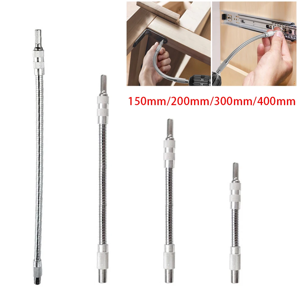 Extension Bit Holder Flexible Screwdriver Hex Shaft Hexagon Metal Ratchet Replacement 1 4inch 150 200 300 400mm