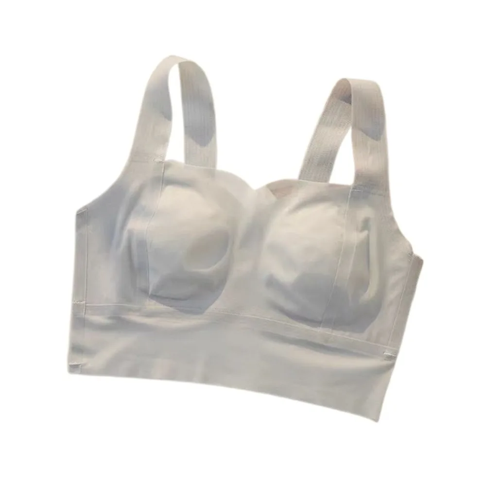 

Fashion Ultra-thin Wireless Deep V Bra Ice Silk Gathered Breasts Seamless Bra for Women Big Cup Lingerie Push Up Bras Gifts