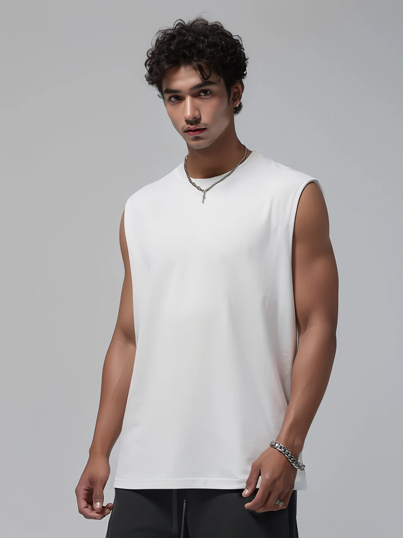 New Men's Summer Lightweight Cotton Vest Sports Casual Home Outdoor Close-Fitting Tops Breathable Quick Drying Running vest