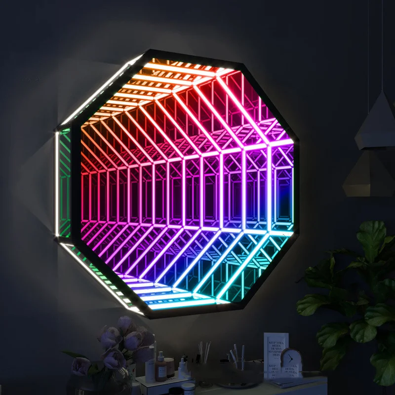 Trending products 2023 New Arrival Mirror Tunnel Light LED Night Light USB Desktop Lamp for Christmas Halloween Festival Party