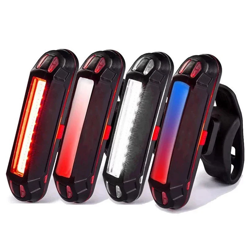 1PC Bicycle Rear Light Waterproof USB Rechargeable LED Safety Warning Lamp Bike Flashing Night Riding Cycling Taillight