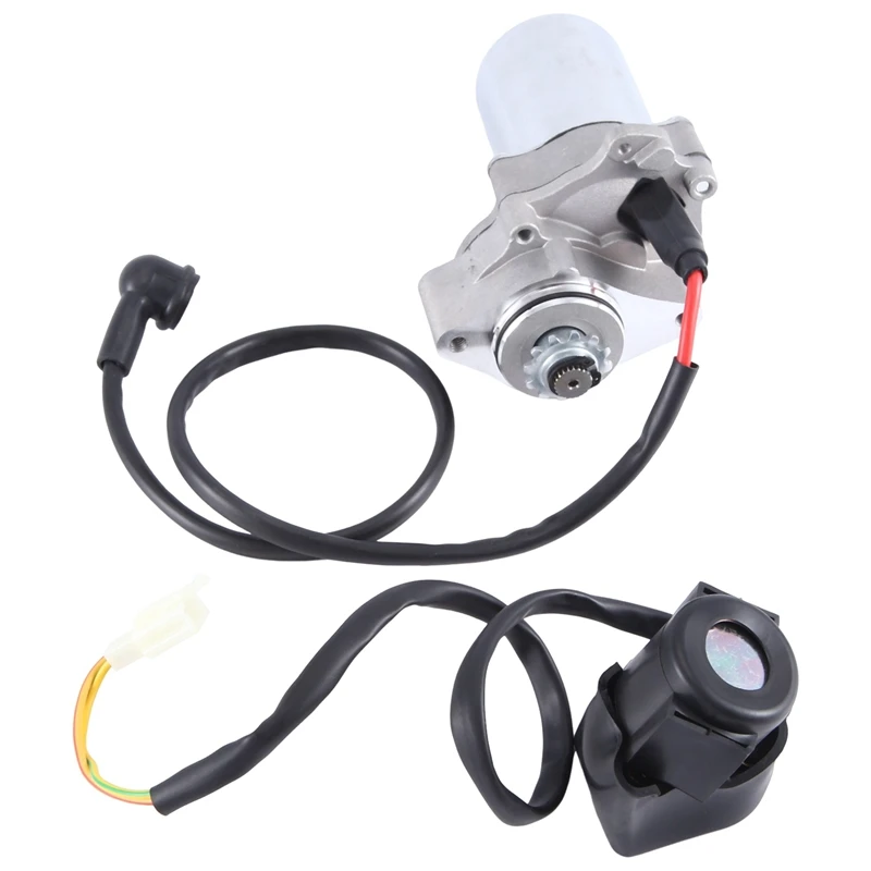 

AU04 -Starter Motor & Solenoid Relay For 50Cc 70 Cc 90Cc 100Cc 110Cc 125Cc ATV Dirt Bikes Go Karts Chinese Pit Bike Quad 4 Wh