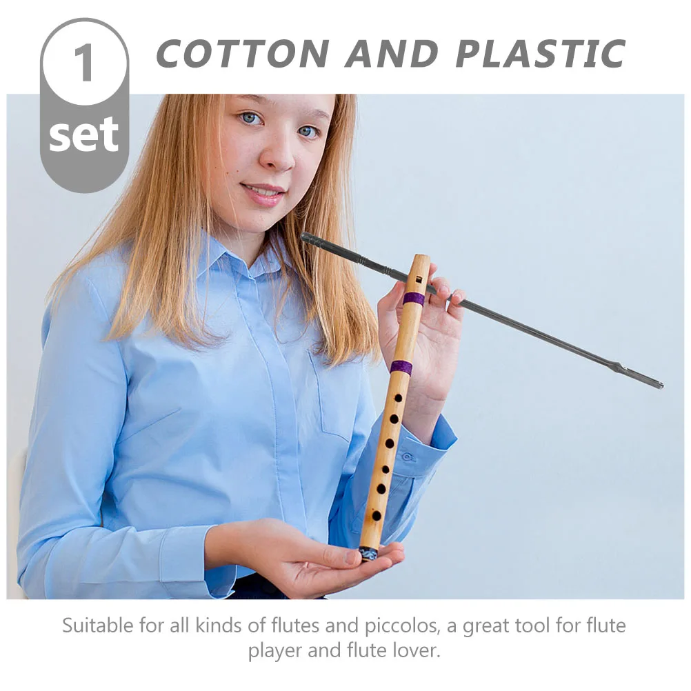 

Flute Cleaning Tool Tools Piccolo Cloth Music Sticks Supplies Plastic Rod Accessory