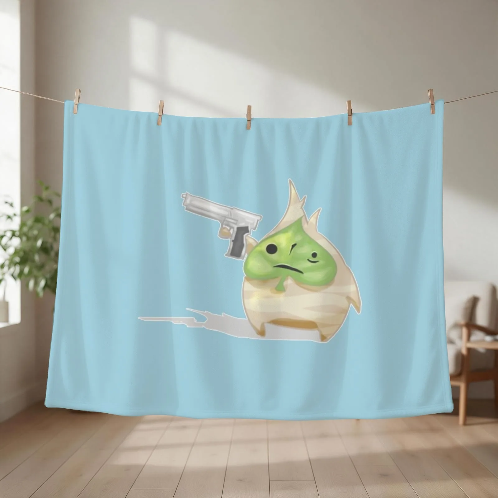 Korok Gun Throw Blanket couch cozy soft plush fuzzy picnic outdoor blanket